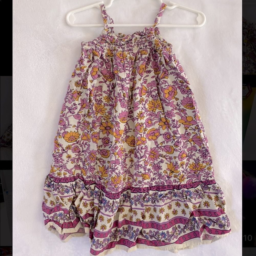 Toddler Maxi Floral Paisley Print Dress with Spaghetti Straps